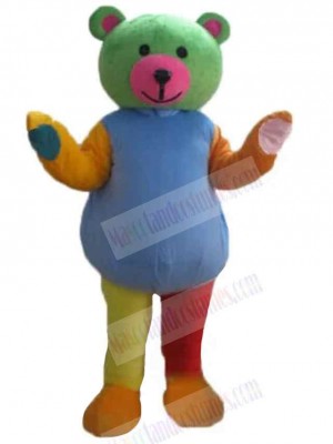 Multicolored Teddy Bear Mascot Costume Animal