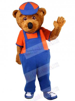Bär in orangefarbenem T-Shirt – Maskottchenkostüm – Tier