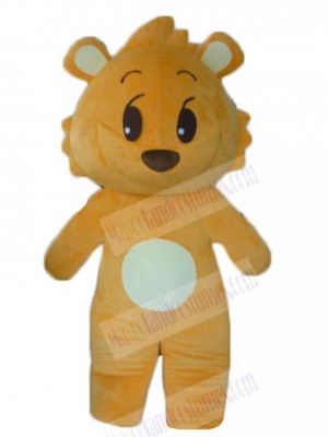 Simple Yellow Bear Mascot Costume Animal