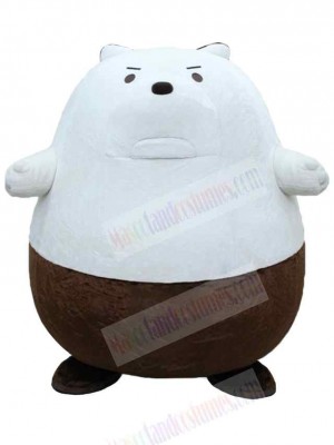 White and Brown Bear Mascot Costume Animal