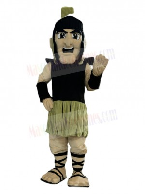 Spartan-Maskottchenkostüm in Schwarz und Wüstengold – Personen