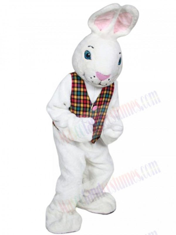 Mr. White Bunny mascot costume