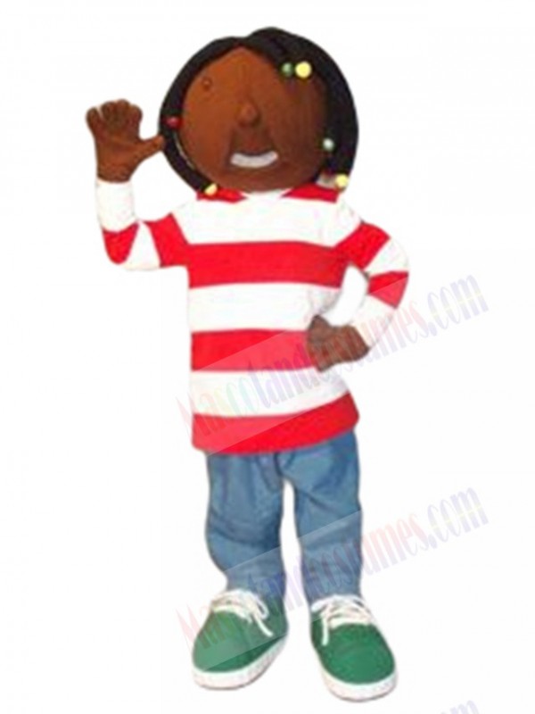 Dreadlock Girl mascot costume