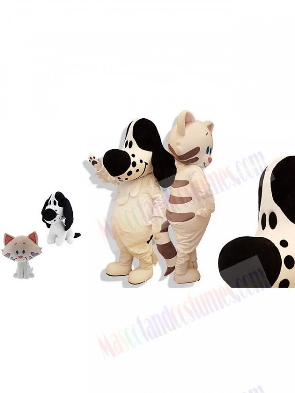 Therapy dog and Savannah Cat mascot costume