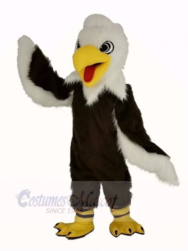 Long-haired White Head Eagle Mascot Costume