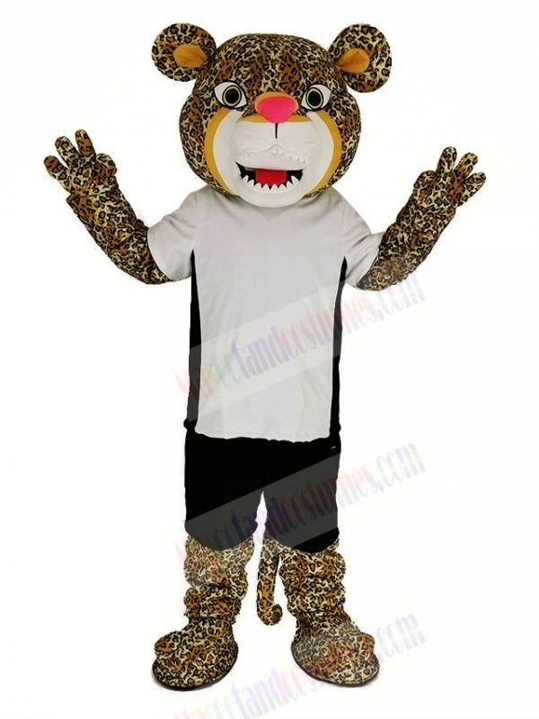 Power Jaguar with T-shirt Mascot Costume Animal