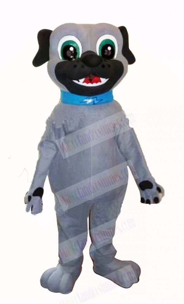 Grey Puppy Dog Mascot Costume Cartoon