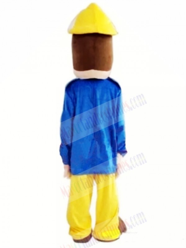 Brave Fireman Sam Mascot Costume Cartoon