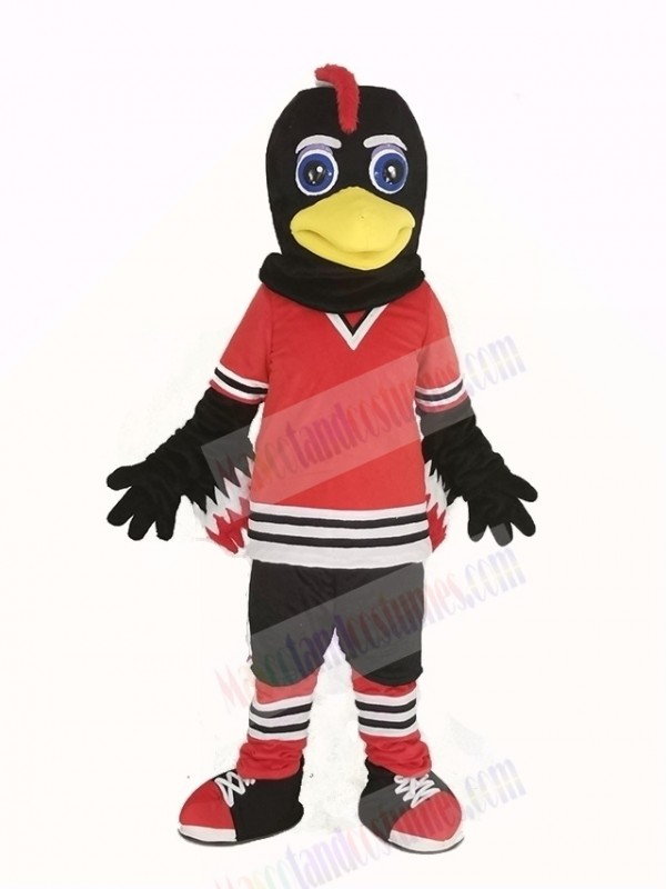 Tommy Hawk in Red T-shirt Mascot Costume